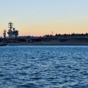 170131-N-SH284-108 PORT ORCHARD, Wash. (Jan. 31, 2017) USS Nimitz (CVN 68) transits Sinclair Inlet after getting underway from Puget Sound Naval Shipyard. Nimitz is underway conducting the Navy's Board of Inspection and Survey (INSURV), which is a periodic inspection to ensure the ship meets Navy standards. (U.S. Navy photo by Mass Communication Specialist 2nd Class Vaughan Dill/Released)